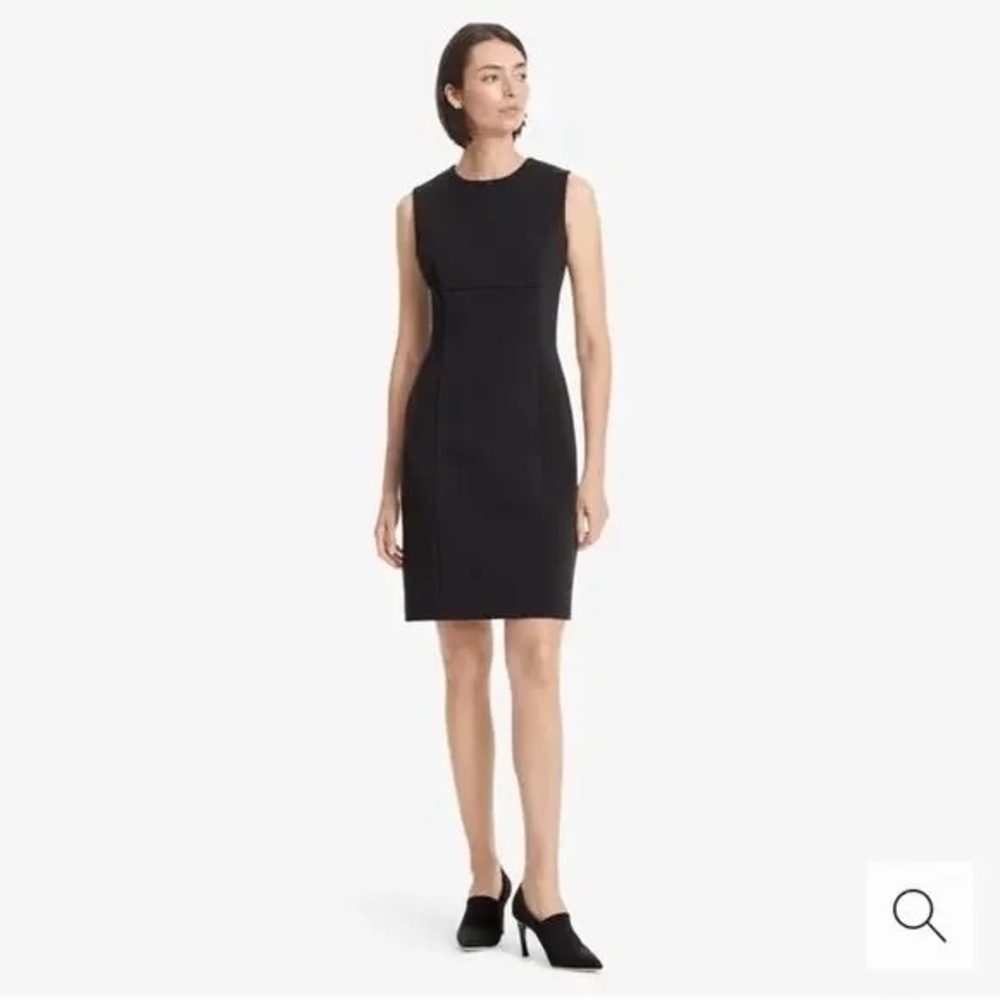 MM Lafleur Shirley Black Sleeveless Knee Length Crew Neck Sheath Dress Size 2